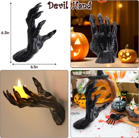 Halloween Decorations Indoor Gothic Decor: Pack of 3 Wall Mounted Hands