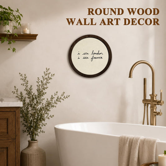 CFFJLHN I See London I See France Bathroom Sign, Bathroom Wall Decor