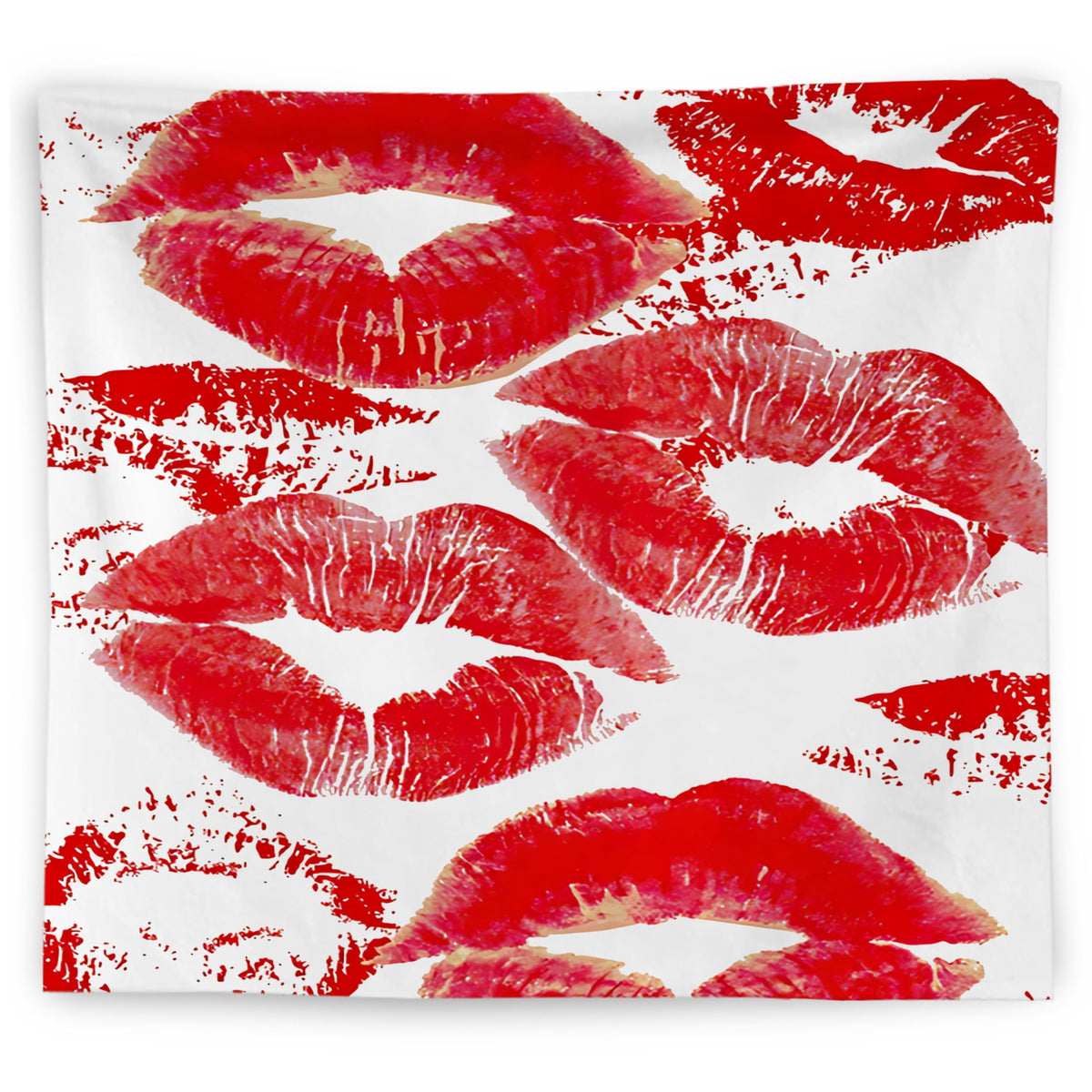 WNAGT Trendy Black and White Kiss Lips Tapestry Wall Hanging, Funky Makeup Wall Decor, Fashion Aesthetic Wall Blanket Decor for Girls Room College Dorm Makeup Room Beauty Room, 50x60 Inch