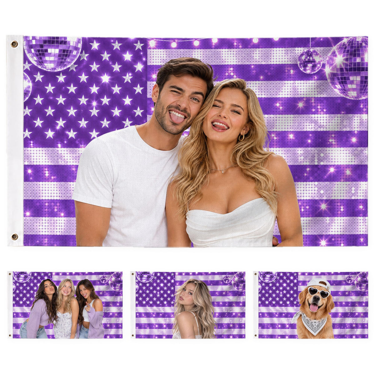 Custom Flag With Picture, Pink Custom Flag Double-sided, Various Sizes 3