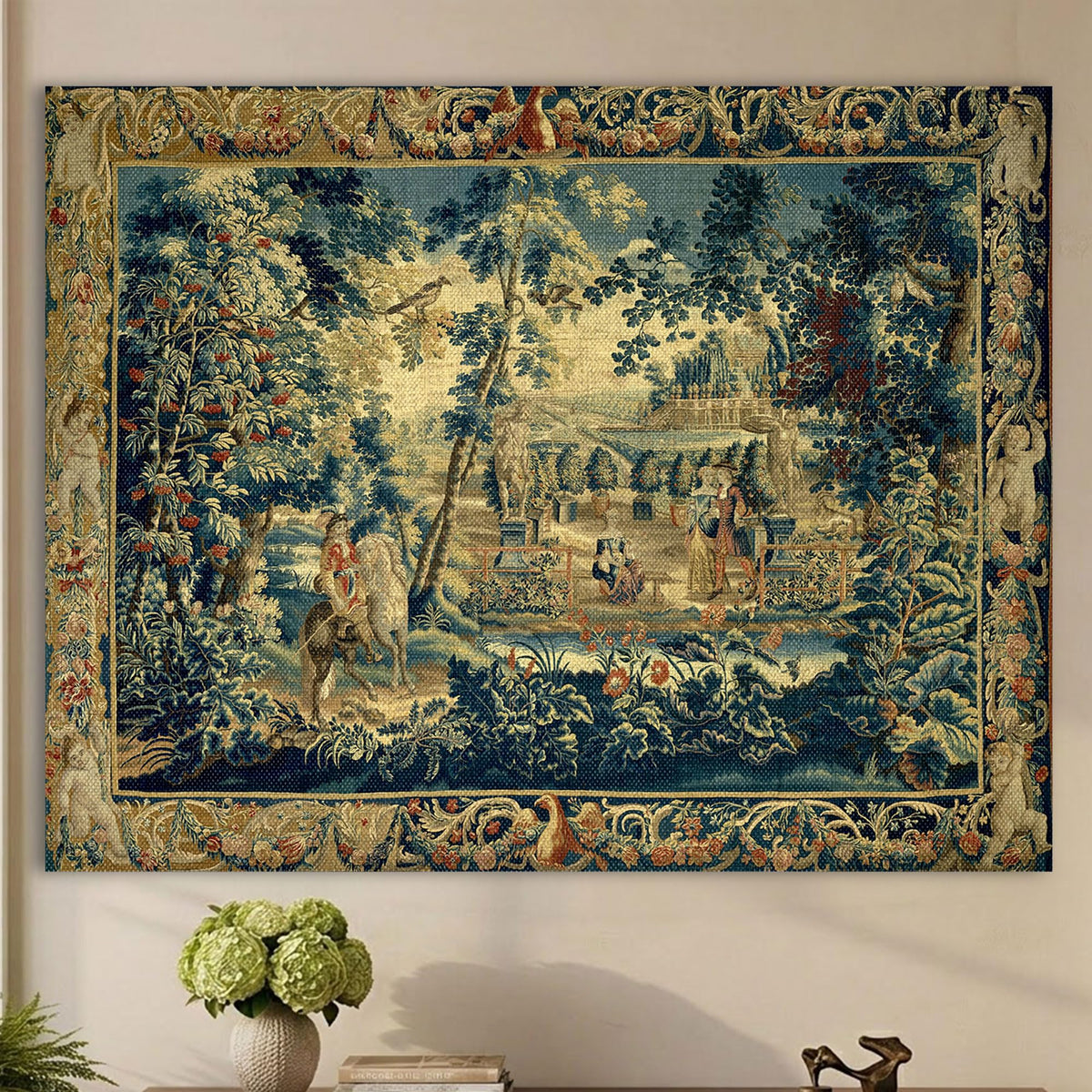 LATETOMT Medieval Knight Tapestry, Antique European Wall Decor 78.7x56in