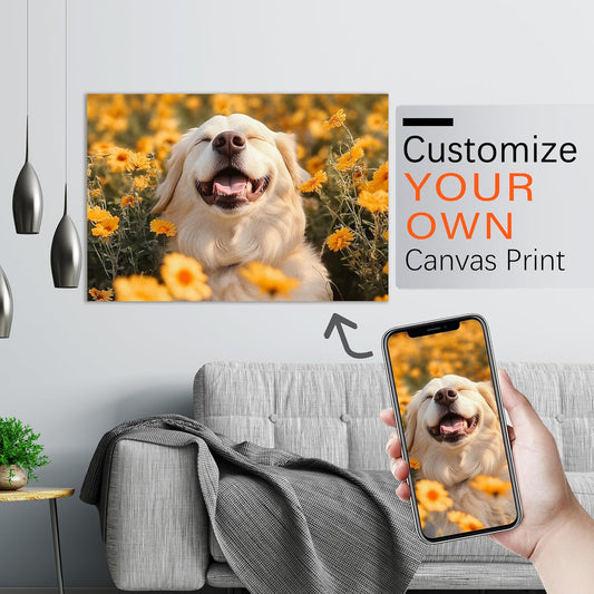 Ship Next Day Custom Canvas Prints with Your Photos Personalized Canvas