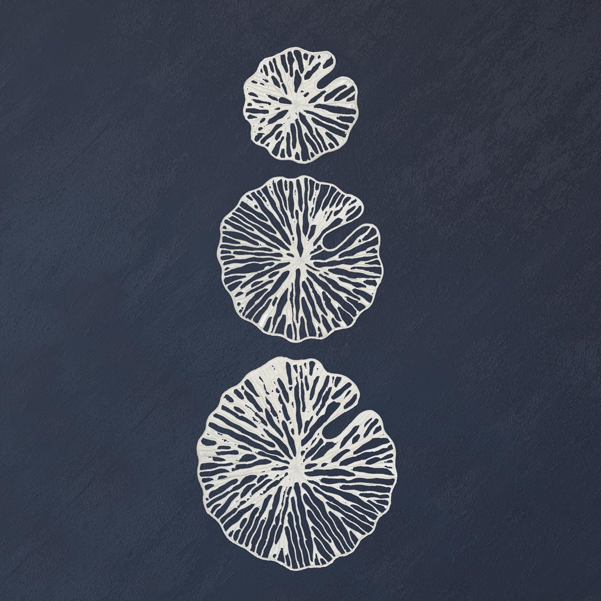 Creative Co-Op Handmade White Coral Shaped Paper & Metal Wall Decor (Set of 3 Sizes)