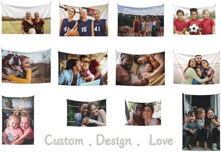 JINJUREN Custom Tapestry Upload Images Banners and Signs Customize For Bedroom 60 * 40 inch Horizontal