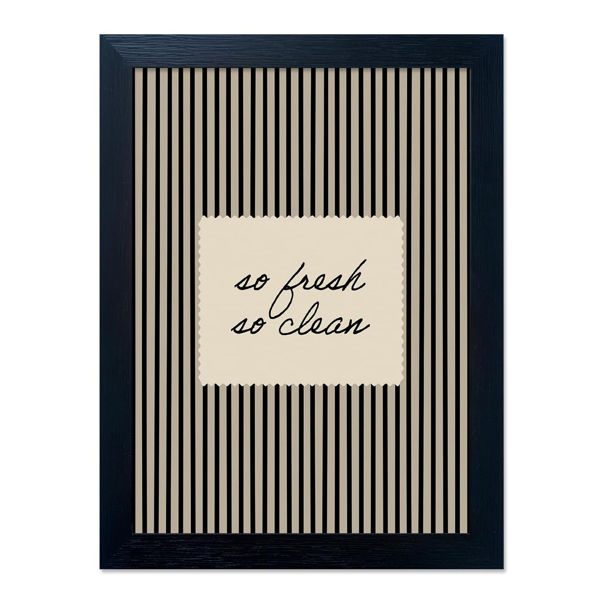 Black and White Bathroom Wall Art You Look So Good Framed Black Striped Bathroom Decor Modern Minimalist Canvas Print Painting Artworks for Wall