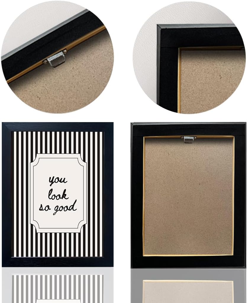 Black and White Bathroom Wall Art You Look So Good Framed Black Striped Bathroom Decor Modern Minimalist Canvas Print Painting Artworks for Wall