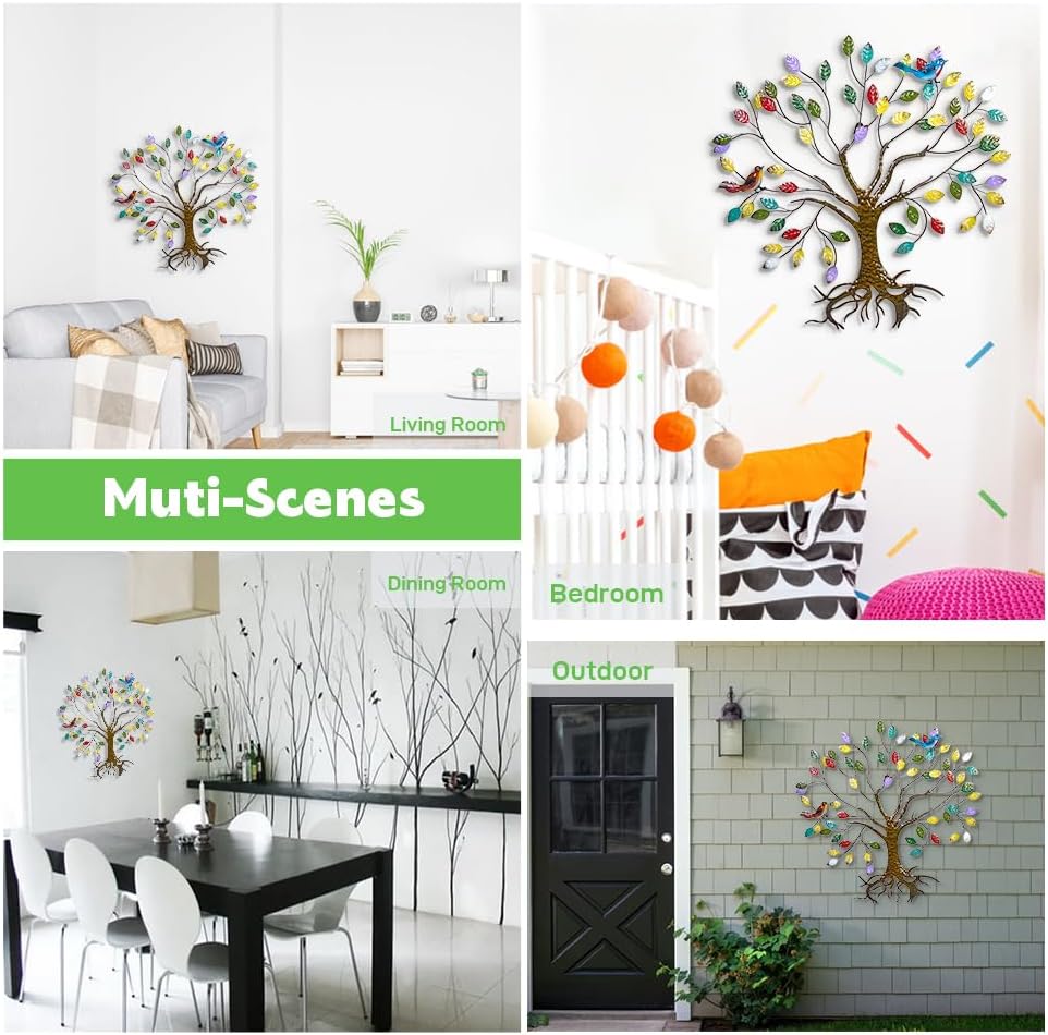 VEWOSTAR Metal Tree of Life Wall Art for Living Room Home Decor