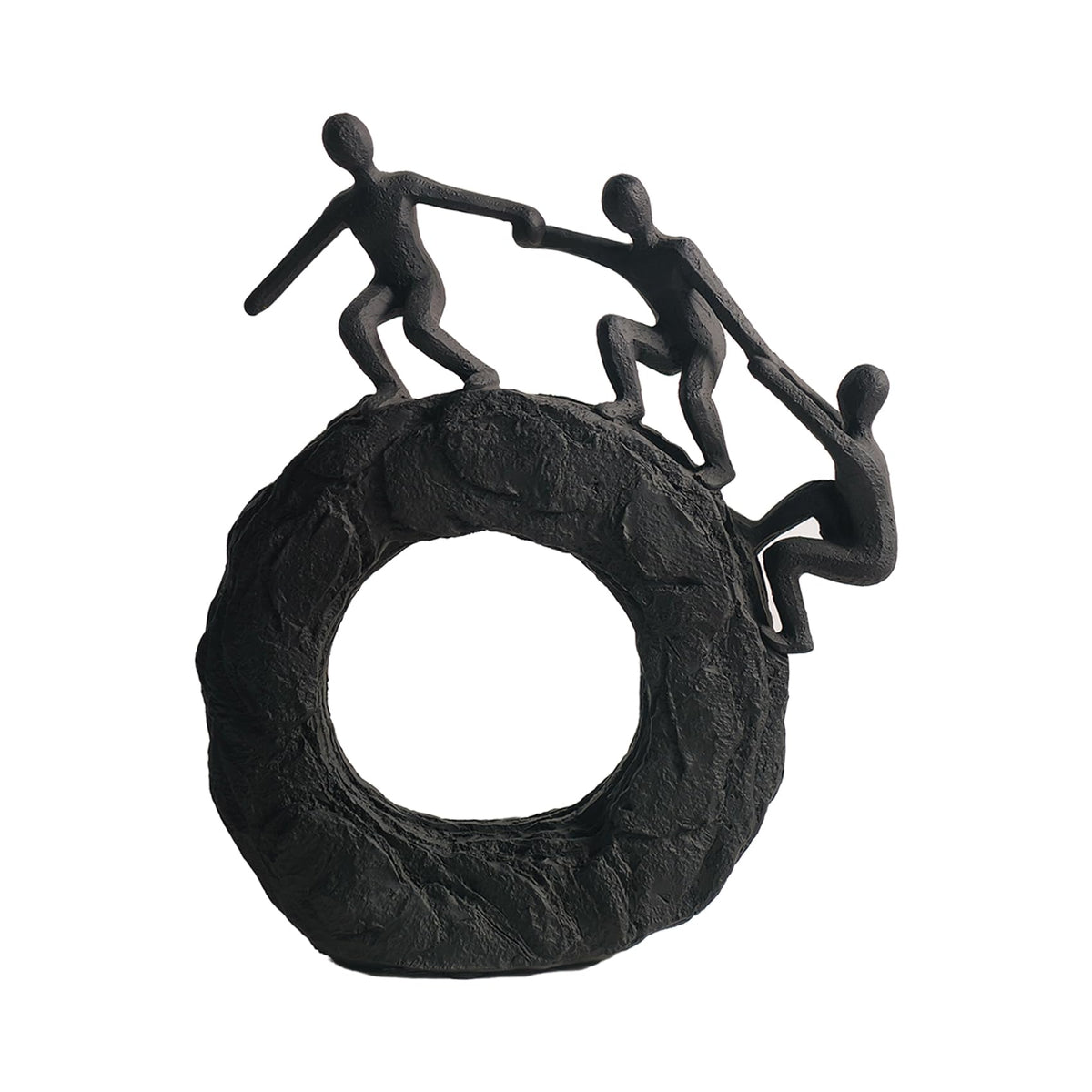Abstract Sculptures - Living Room and Office Dynamic Climbing Wall Character Decoration, Black Statue 7x8x1.5 inches Elegant Black Home Decoration Gift Creativity