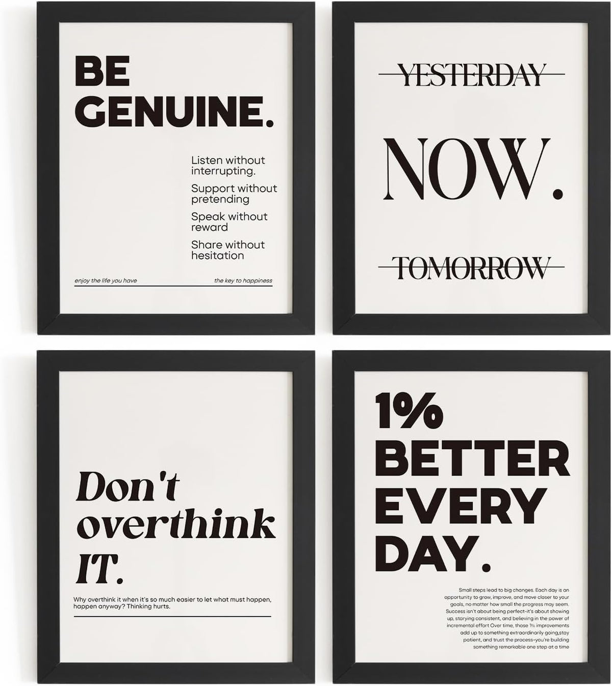 DSHFG Motivational Inspirational Office Wall Art Decor Prints Set of 4