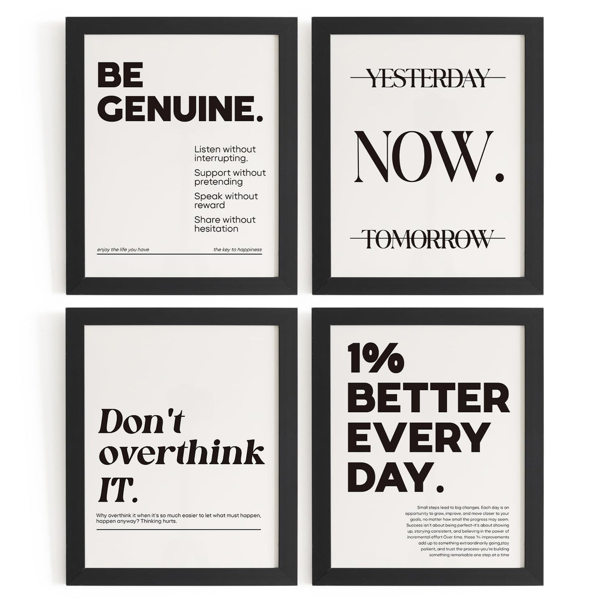 DSHFG Motivational Inspirational Office Wall Art Decor Prints Set of 4