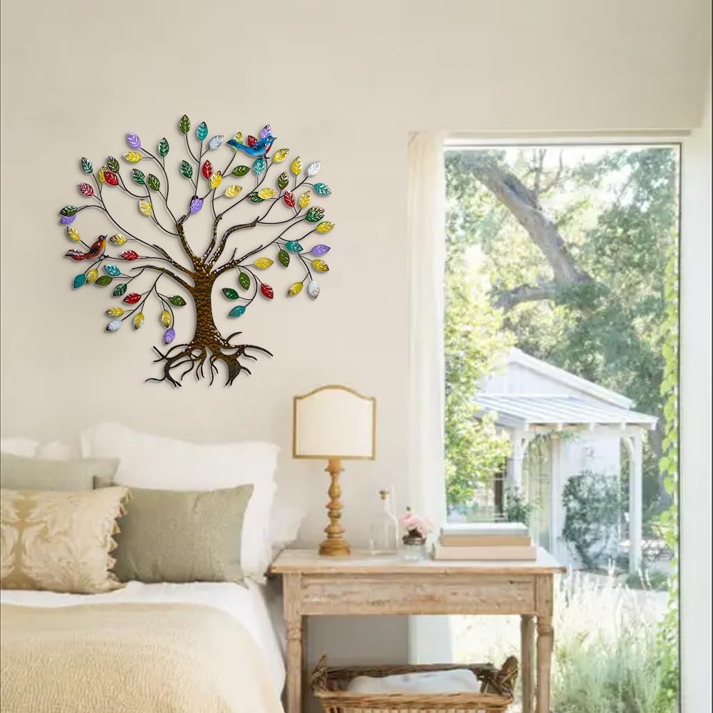 VEWOSTAR Metal Tree of Life Wall Art for Living Room Home Decor