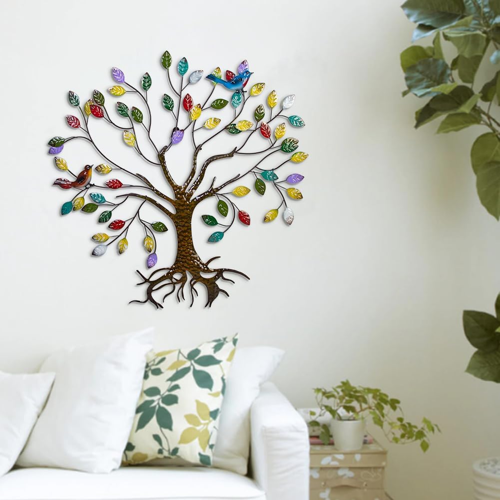 VEWOSTAR Metal Tree of Life Wall Art for Living Room Home Decor