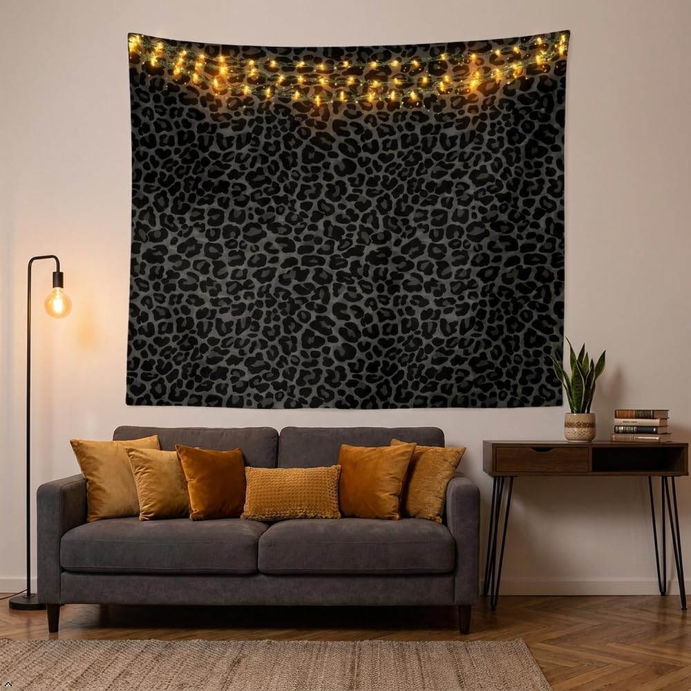 Erosebridal African Cheetah Tapestry For Bedroom Aesthetic,Leopard Print Tapestry 59x82,Grey Animal Skin Wall Hanging,Wildlife Wall Tapestries