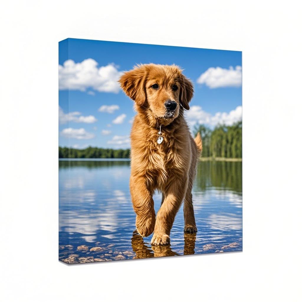 Personalized Photo to Canvas Print - Canvas Prints With Your Photos on Custom Wall Art for Bedroom, Living Room, Wedding Baby Pet Family Picture Framed Wall Art (6" W x 8" H)