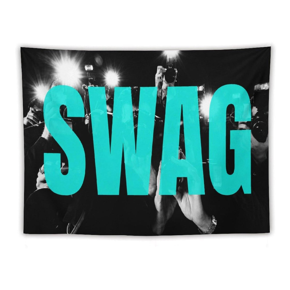 Gyvif Leopard Print Pink SWAG Slogan Wall Tapestry, Y2K Street Style Wall Hanging For Bedroom Dorm, Gift For Teens & Streetwear Lovers