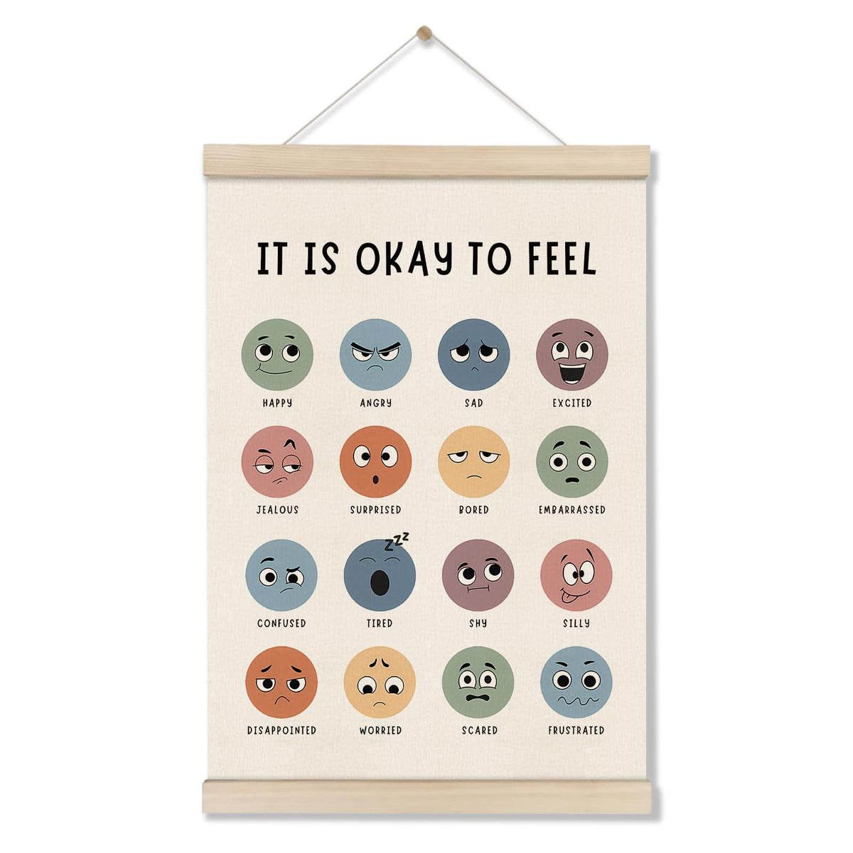 Mental Health Posters Hanger Frame, Circle Of Control Poster 16x12 Inch, Inspirational Wall Art for Homeschool Counseling Office Classroom, Therapy Office Decor, Calm Down Corner Wall Art Decor