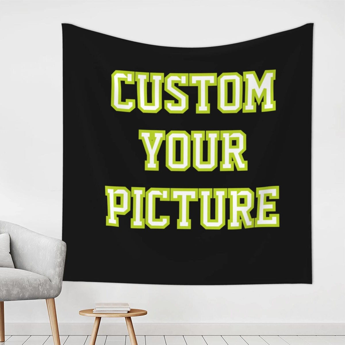 JINJUREN Custom Tapestry Upload Images Personalized Custom Tapestry Customized Backdrop Banner Print Any of Your Design Photo/Text/Logo Wall Hanging Art Decor for Wedding, Family, Festival ,Birthday