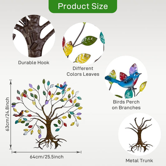 VEWOSTAR Metal Tree of Life Wall Art for Living Room Home Decor