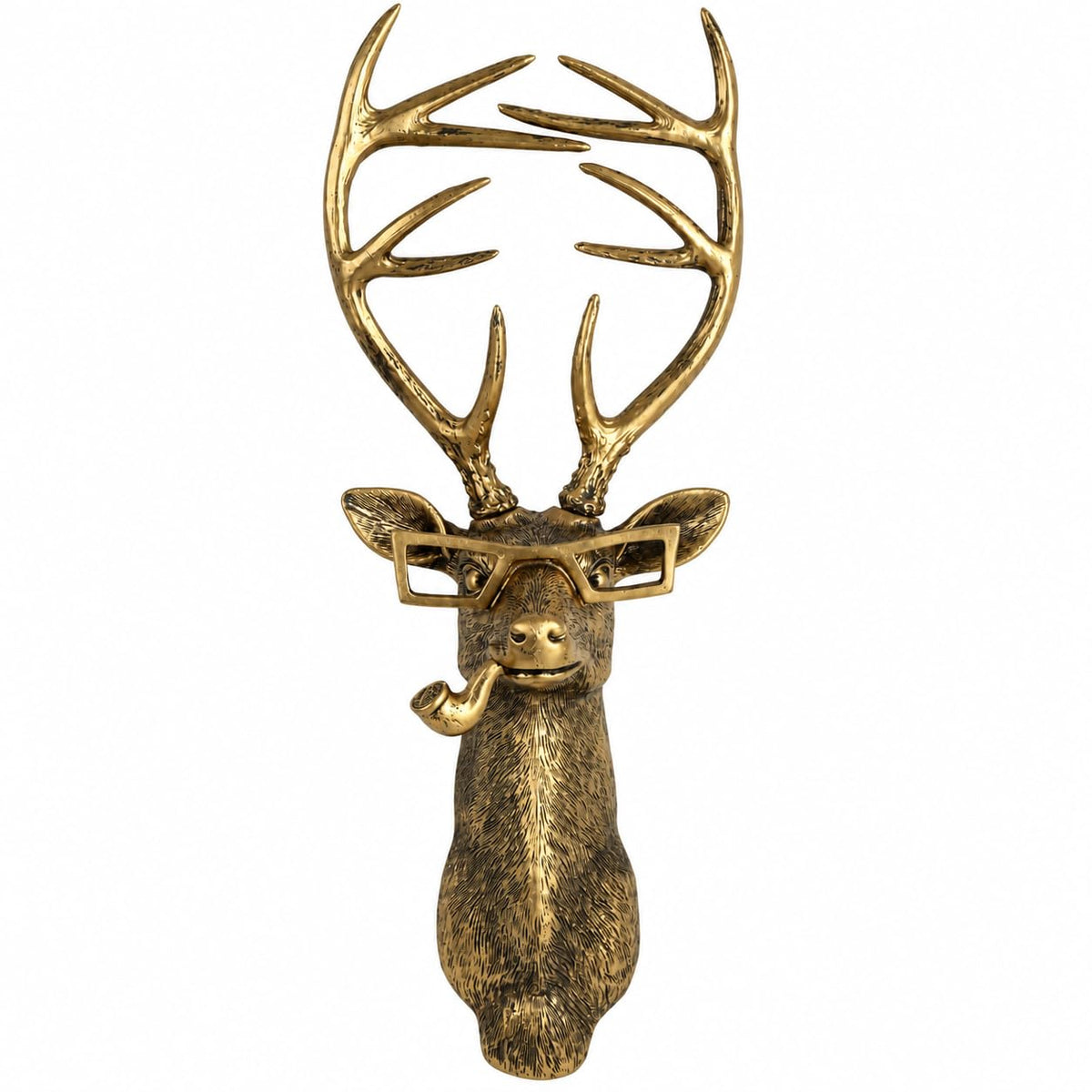 UITWMKTG Gold Animal Head Wall Decor Set of 5 - Deer, Rabbit, Mouse, Bear, Fox Wall Sculptures, Modern Wall Art for Living Room, Bedroom, Office, Gold Wall Hanging Home Decoration