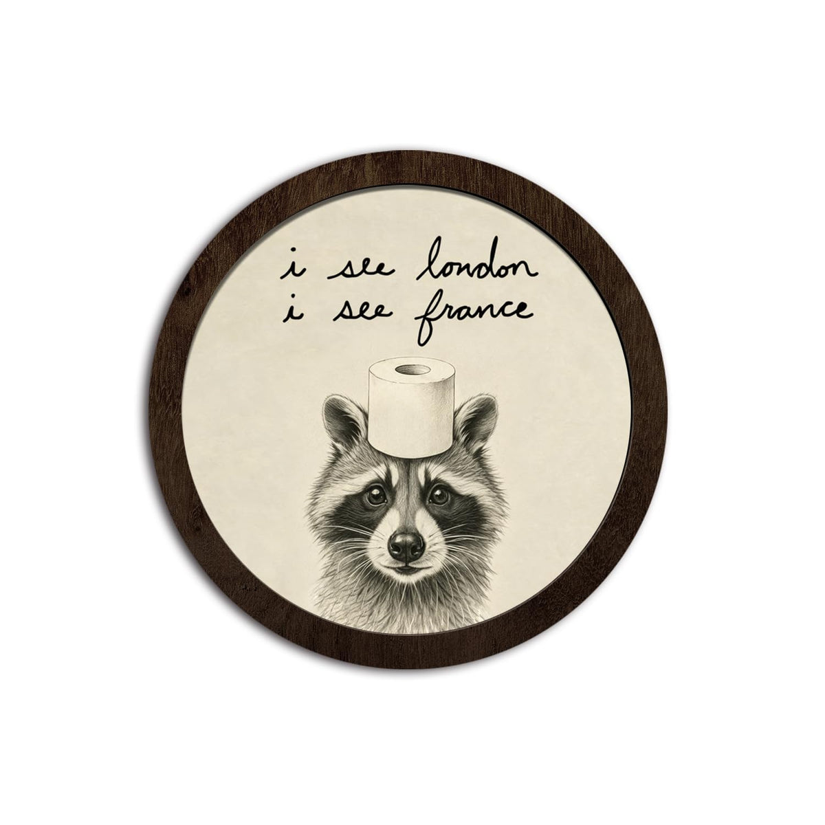 CFFJLHN I See London I See France Bathroom Sign, Bathroom Wall Decor