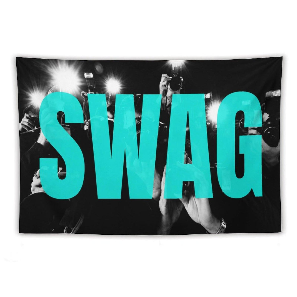 Gyvif Leopard Print Pink SWAG Slogan Wall Tapestry, Y2K Street Style Wall Hanging For Bedroom Dorm, Gift For Teens & Streetwear Lovers