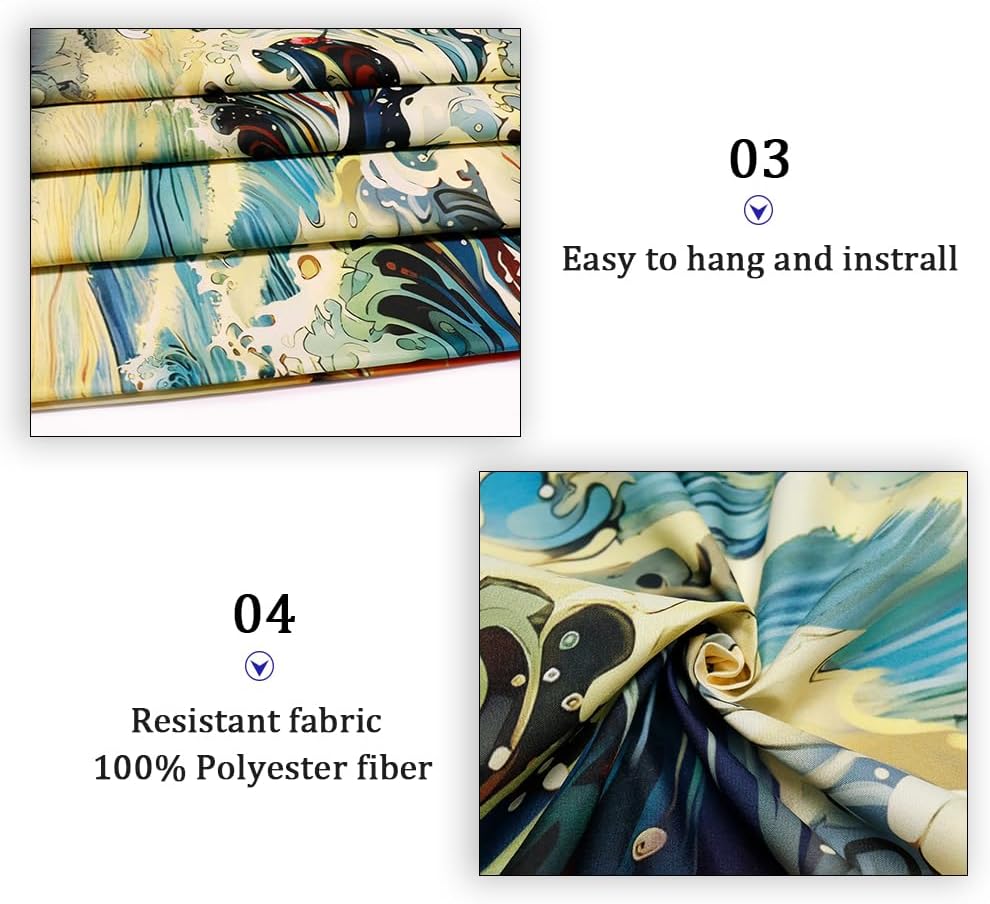 Lahasbja Great Wave Tapestry Vintage Sun Mountain Landscape Wall Hanging Aesthetic Japanese Ocean Wave Wall Tapestries Cherry Blossom Sunset Backdrop Retro Sea Art for Room