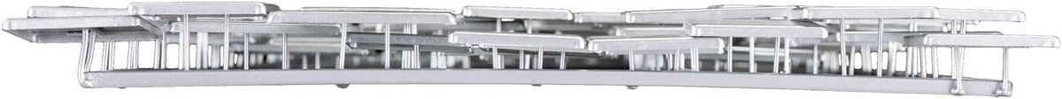 SEI Furniture Wavson Wall Sculpture, Geometric 3D Design, Unique Mounting Wall Art, Silver, 47.00" x 2.25"