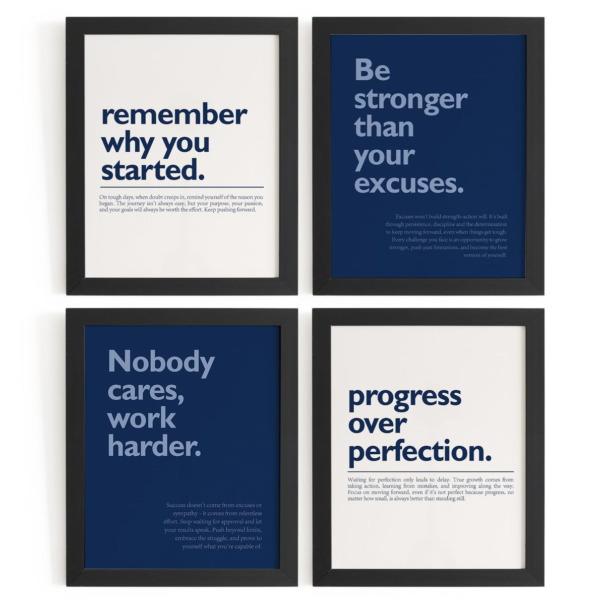 DSHFG Motivational Inspirational Office Wall Art Decor Prints Set of 4