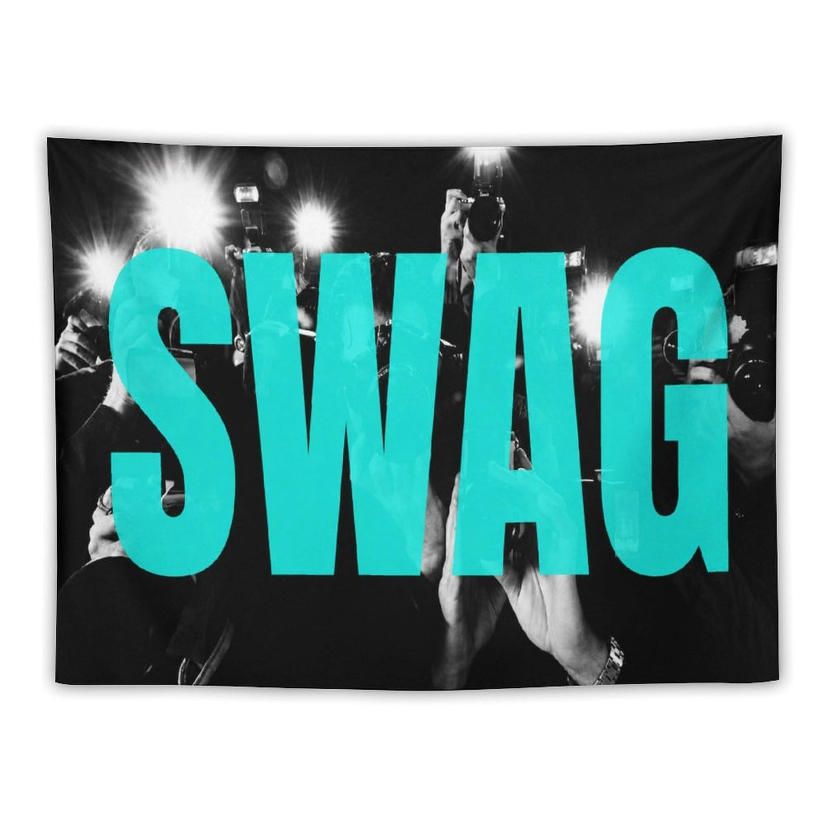Gyvif Leopard Print Pink SWAG Slogan Wall Tapestry, Y2K Street Style Wall Hanging For Bedroom Dorm, Gift For Teens & Streetwear Lovers