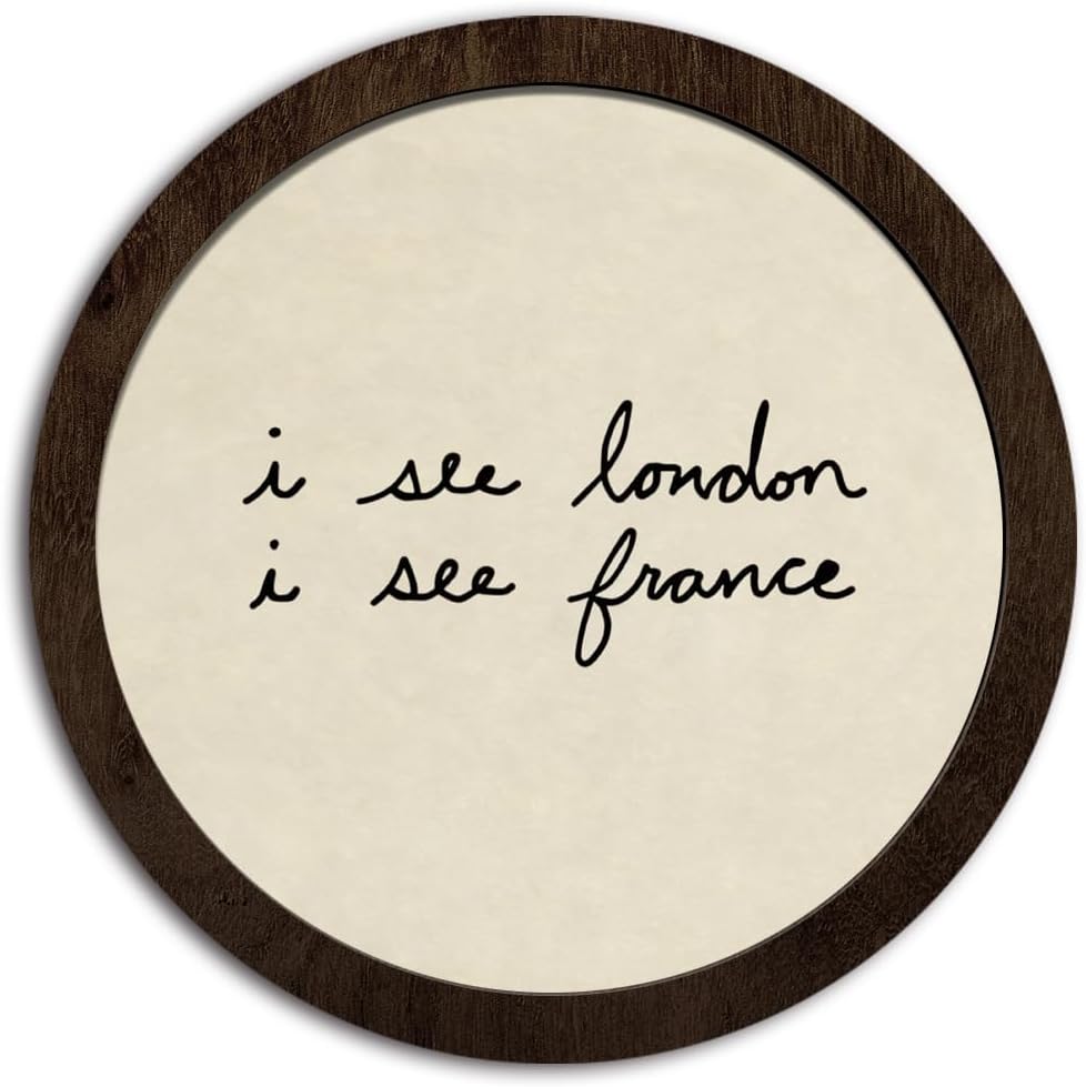CFFJLHN I See London I See France Bathroom Sign, Bathroom Wall Decor