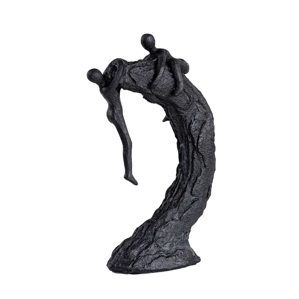 Abstract Sculptures - Living Room and Office Dynamic Climbing Wall Character Decoration, Black Statue 7x8x1.5 inches Elegant Black Home Decoration Gift Creativity
