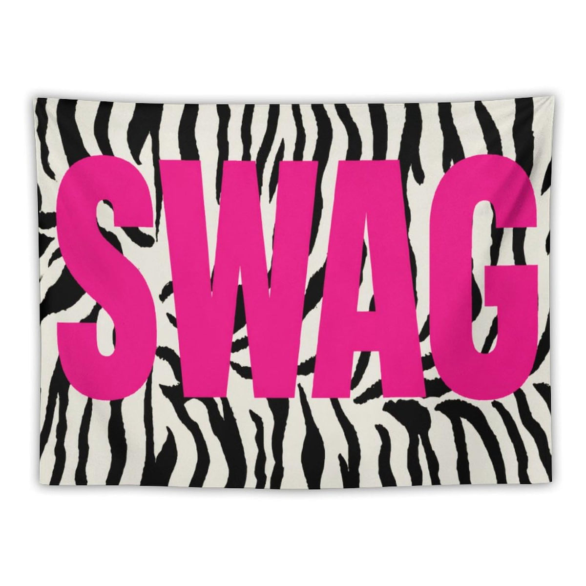 Gyvif Leopard Print Pink SWAG Slogan Wall Tapestry, Y2K Street Style Wall Hanging For Bedroom Dorm, Gift For Teens & Streetwear Lovers