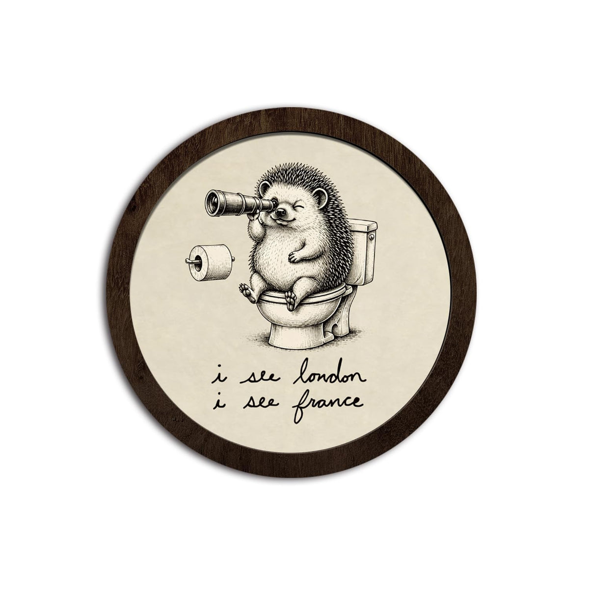 CFFJLHN I See London I See France Bathroom Sign, Bathroom Wall Decor