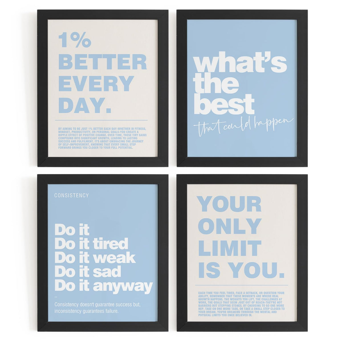 DSHFG Motivational Inspirational Office Wall Art Decor Prints Set of 4
