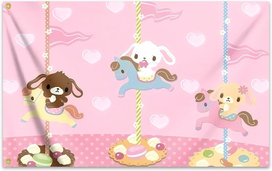 Sugar Flag 3x5 Feet Funny Man Cave Wall Meme Bunnies Flags for Teen Girls Room Guys Bedroom Dorm Room College Dorm Wall Banner Tapestry Decor