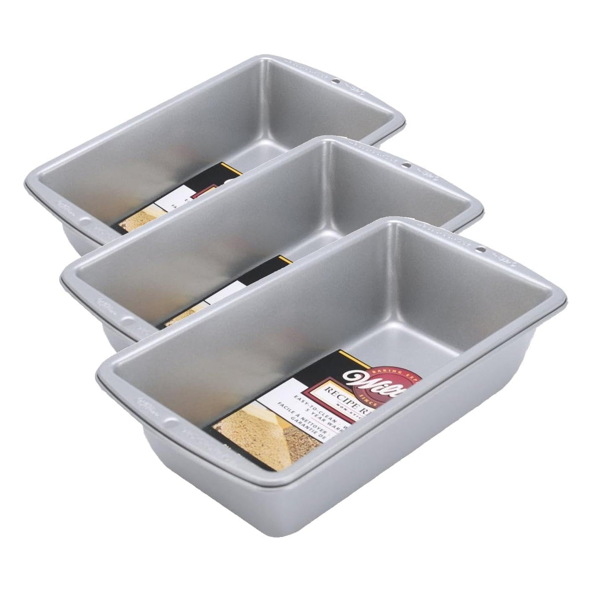 Wilton Recipe Right Loaf Pan for Baking, Mini Size, Single Cavity, Set of 3