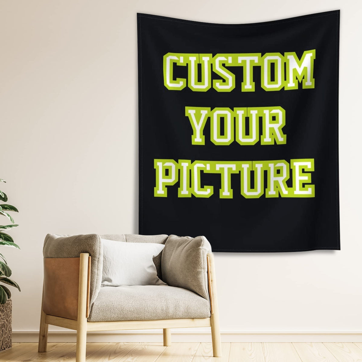 JINJUREN Custom Tapestry Upload Images Banners and Signs Customize For Bedroom 60 * 40 inch Horizontal