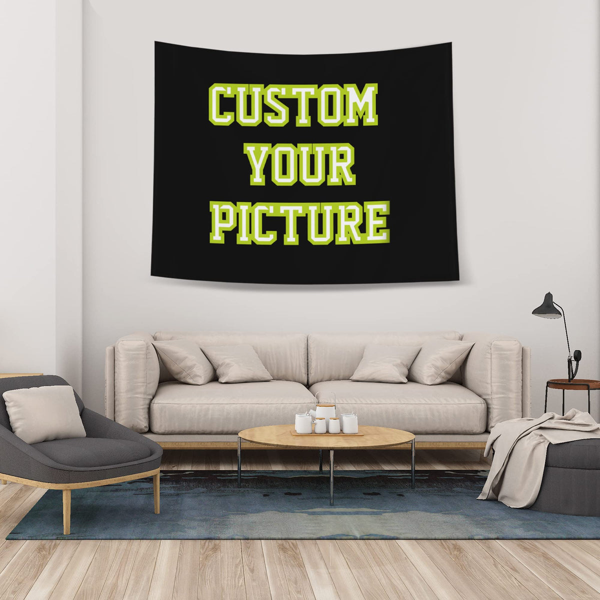 JINJUREN Custom Tapestry Upload Images Banners and Signs Customize For Bedroom 60 * 40 inch Horizontal