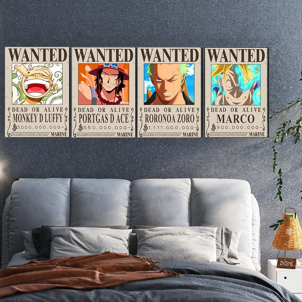 TYZZHOA 25PCS Anime [OP] Wanted Posters 30x21cm, New Bounty Edition