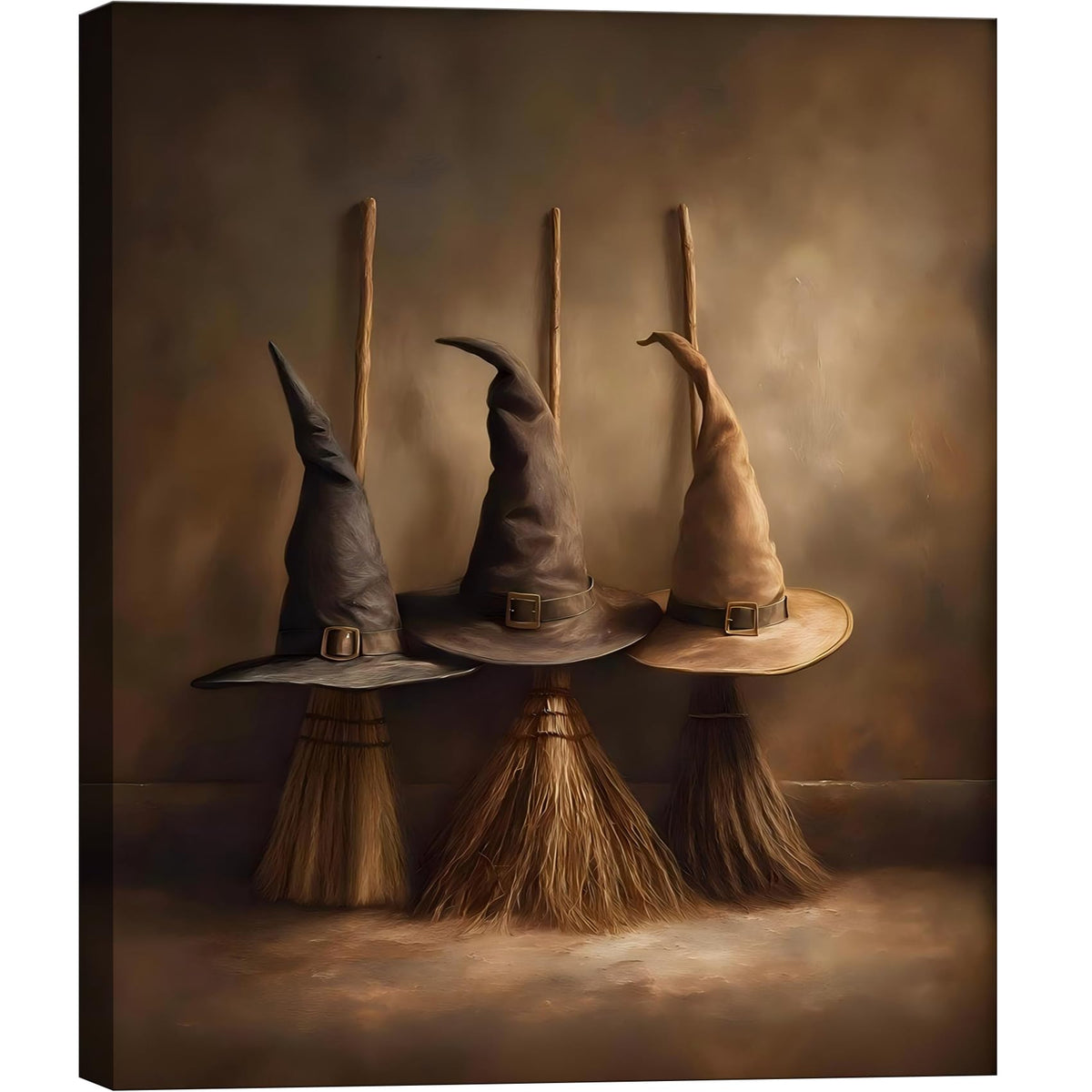 Framed Halloween Ghost Bathroom Canvas Wall Art 8x12 In, Funny Spooky Toilet Scene Canvas Prints Artwork, Dark Halloween Wall Decor Pictures for Office Home Decoration