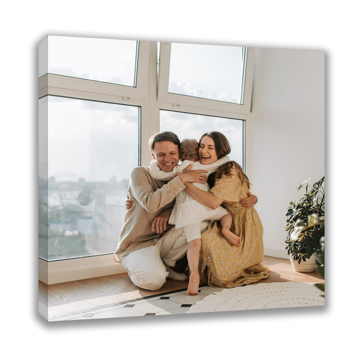 Custom Canvas Prints with Your Photos Framed Canvas Customized Wall Art Personalized Canvas Pictures for Pet/Family Gifts for Mom/Men/Women 8 x 10