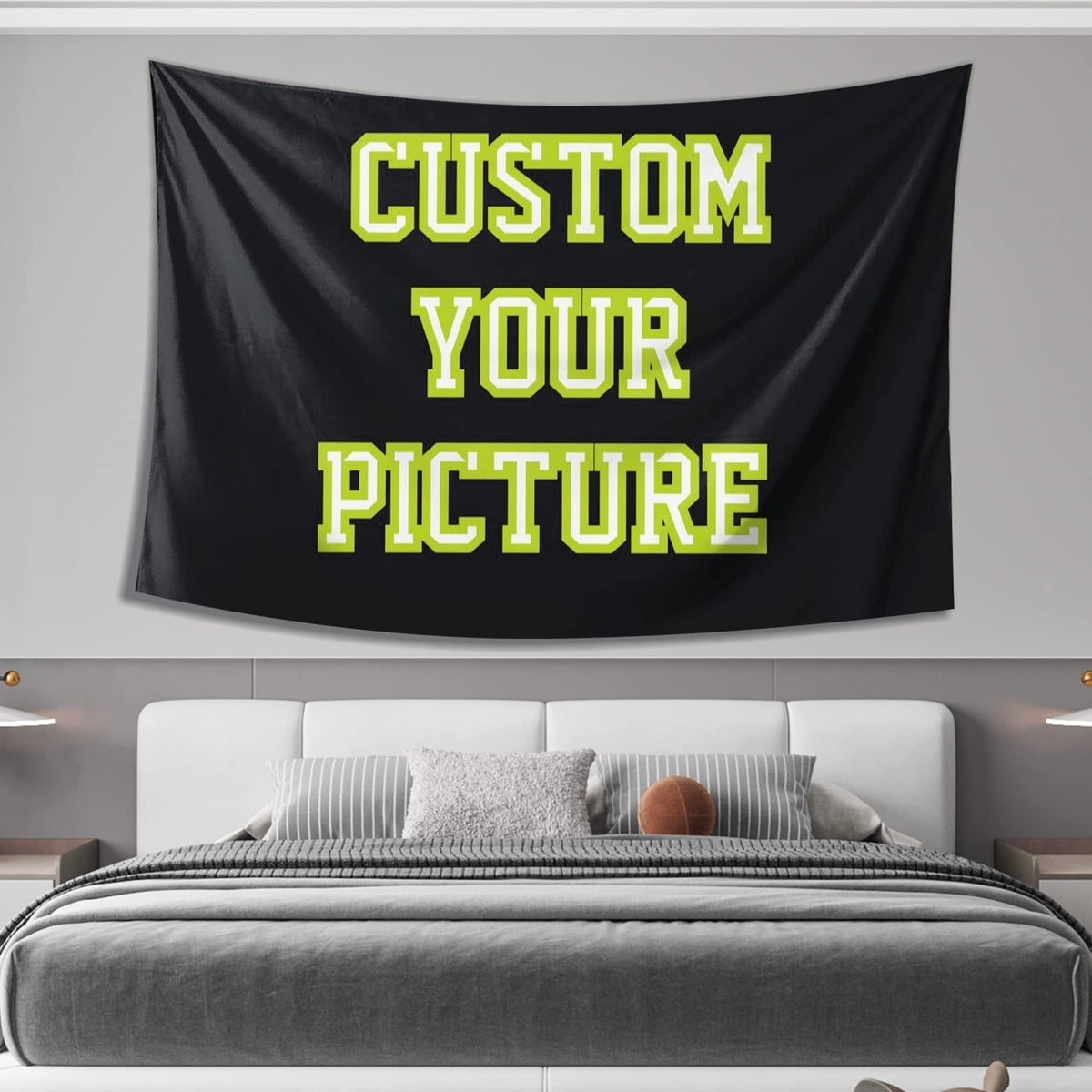 JINJUREN Custom Tapestry Upload Images Banners and Signs Customize For Bedroom 60 * 40 inch Horizontal