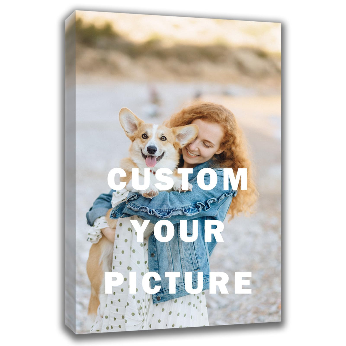 Custom Canvas Prints with Your Photos Framed Canvas Customized Wall Art Personalized Canvas Pictures for Pet/Family Gifts for Mom/Men/Women 8 x 10