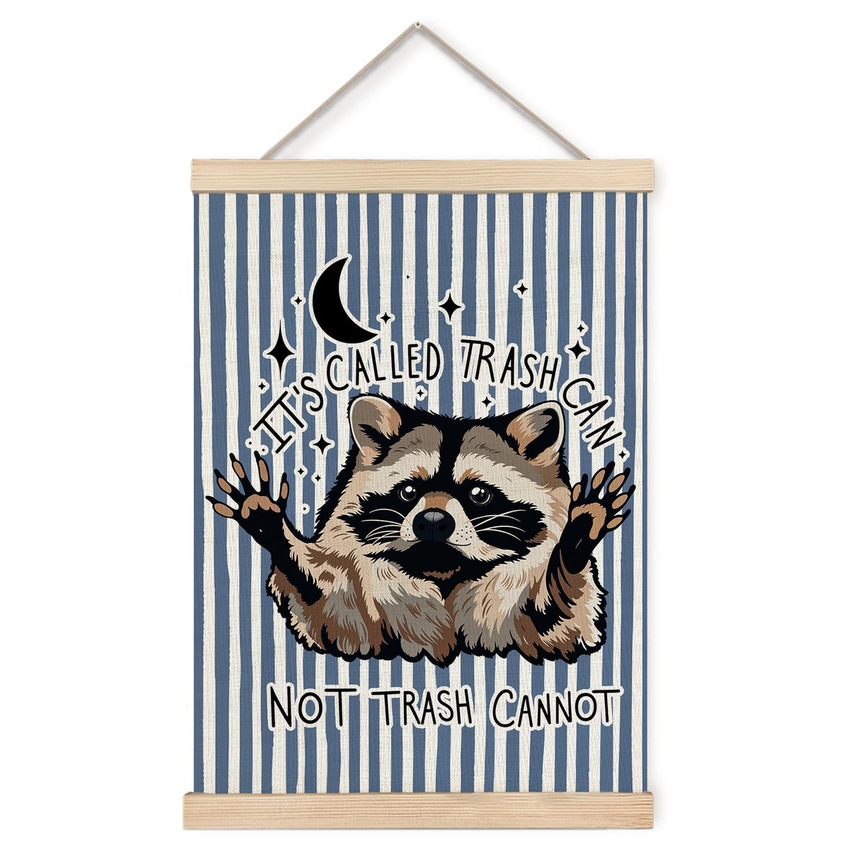 Foritho Funny Motivational Raccoon Poster Wall Art Framed, Gifts for Raccoon Lovers, It's Called Trash Can Inspirational Trash Panda Canvas Prints Wall Decor for Home Kitchen Office, 12x16 Inch