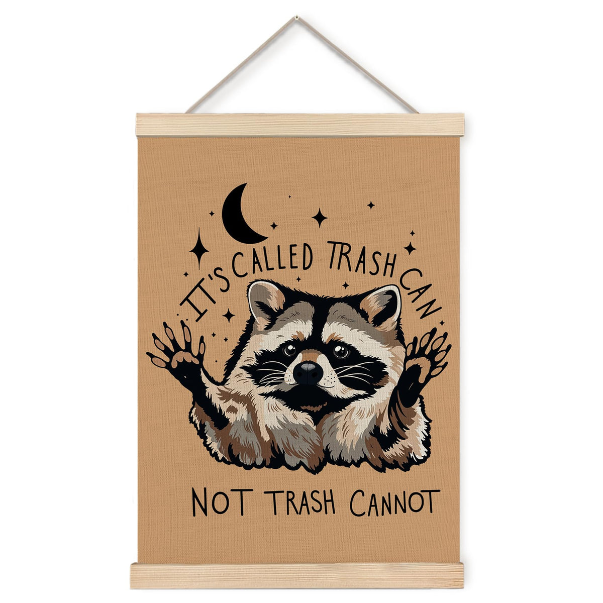 Foritho Funny Motivational Raccoon Poster Wall Art Framed, Gifts for Raccoon Lovers, It's Called Trash Can Inspirational Trash Panda Canvas Prints Wall Decor for Home Kitchen Office, 12x16 Inch