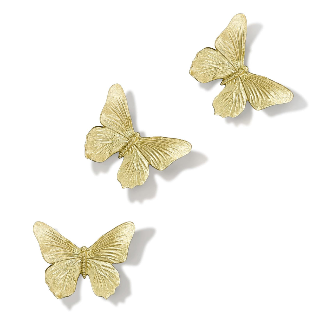 GUSFREUD 3D Butterfly Wall Decor Set – Resin Wall Decor for Living Room, Bedroom, Bathroom, Dining Room, Outdoor and Gallery Walls - Antique Copper - Set of 3