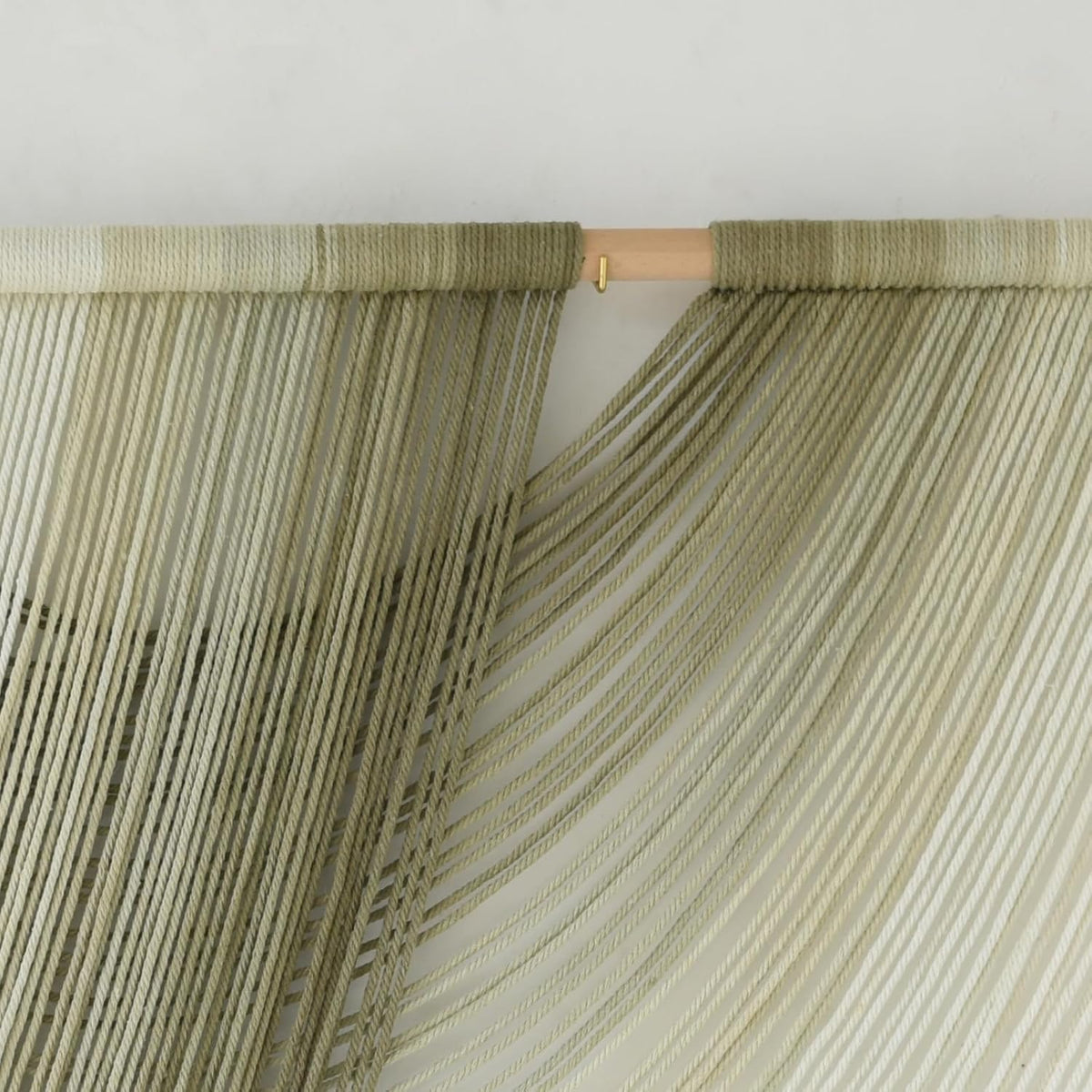 Macrame Wall Hanging Boho Tapestry Dip Dyed Ombre Moss Green 57"W*39"L