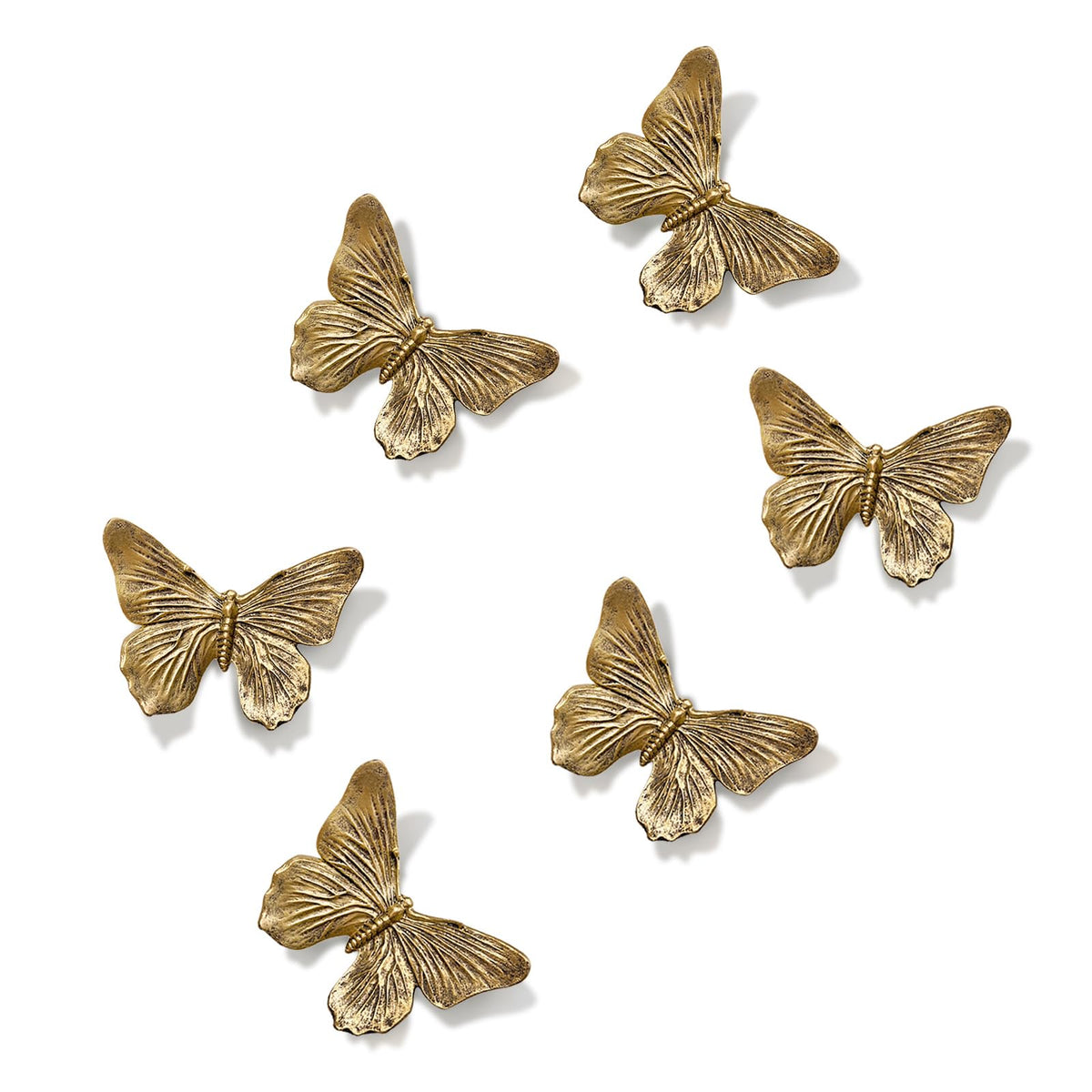 GUSFREUD 3D Butterfly Wall Decor Set – Resin Wall Decor for Living Room, Bedroom, Bathroom, Dining Room, Outdoor and Gallery Walls - Antique Copper - Set of 3