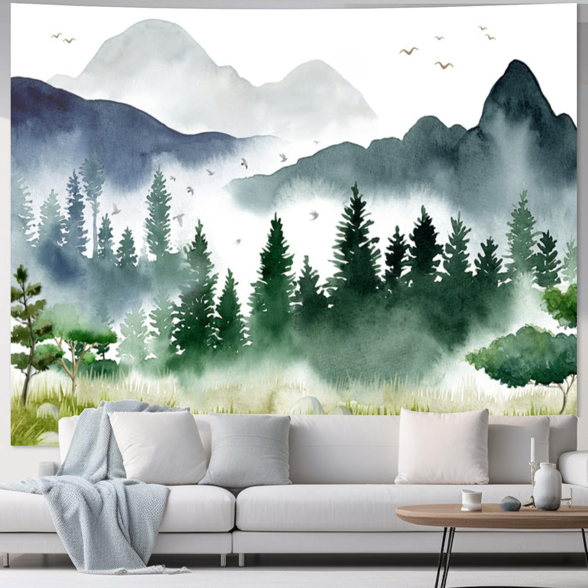Apdidl Forest Tapestry for Bedroom, Large Green Fairy Wall Tapestries Decor