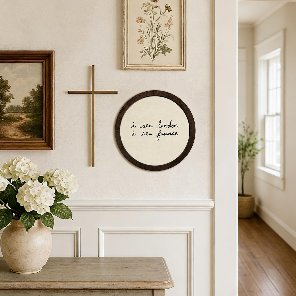 CFFJLHN I See London I See France Bathroom Sign, Bathroom Wall Decor